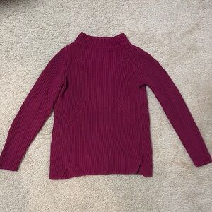 Talbots Chunky Knit Pullover Sweater in burgundy